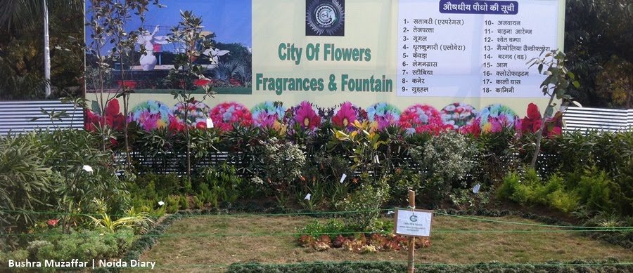 Noida Diary: Garden Display by Greater Noida Authority Kiosk at 30th Noida Flower Show
