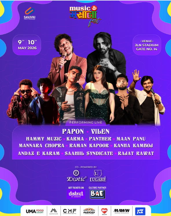 Music & Masala Fest | 9th & 10th May 2026 Venue: JLN Stadium → Noida Diary