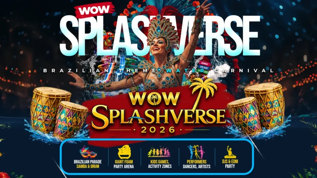 Splashverse foam party arena at Worlds of Wonder Water Park, Sector 38A, Noida