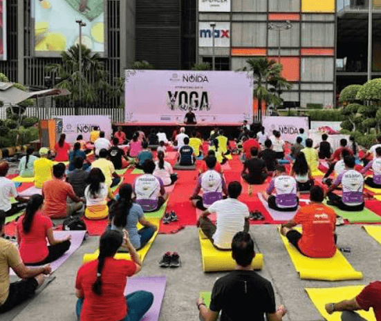 International Yoga Day celebrations at DLF Mall of Noida Sector 18