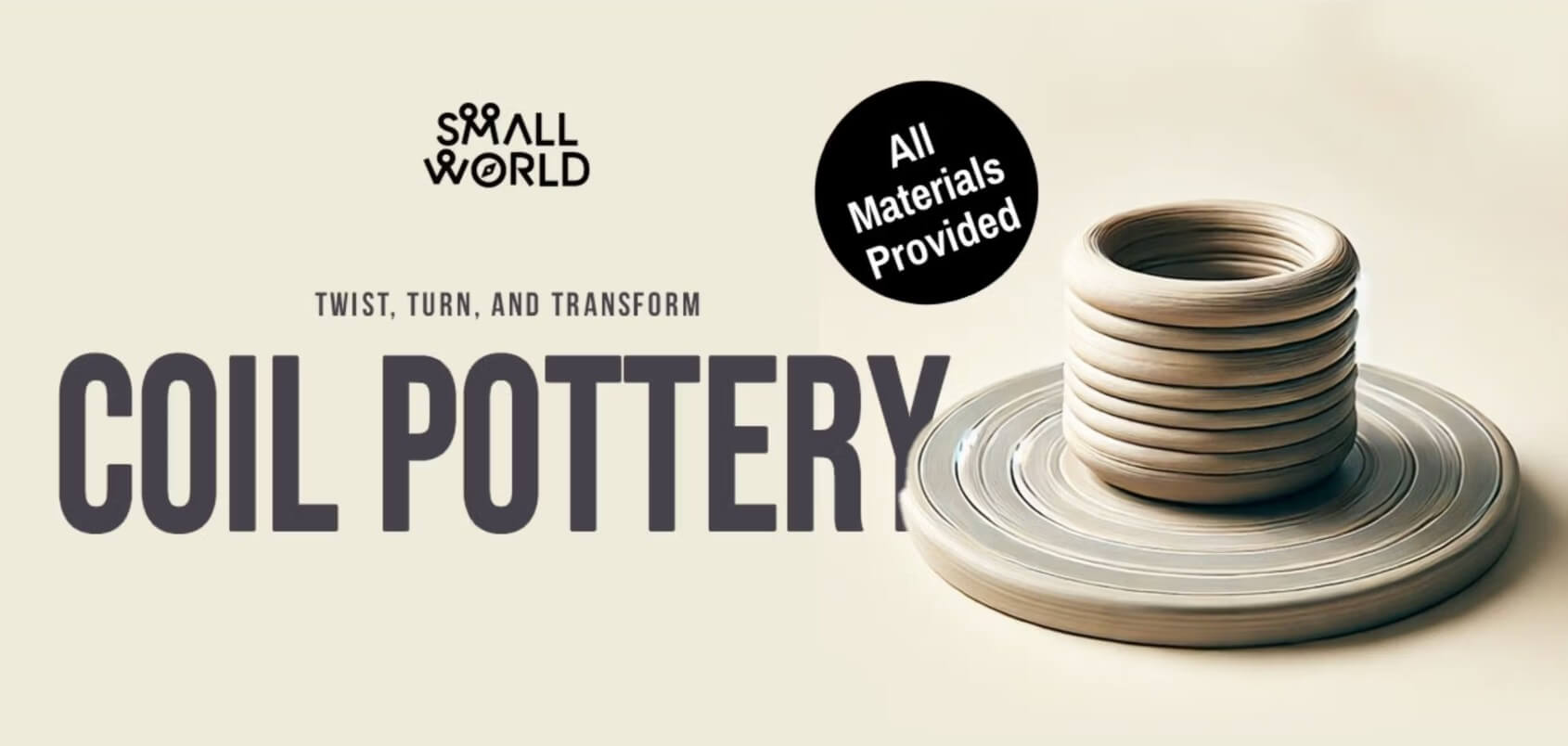 coil pottery at cafe coffee day Noida TGIP