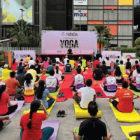 Active Noida initiative –  Yoga Day at DLF Mall of India Noida