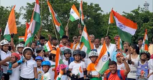 Rally on Wheels occasion on Independence Day 2026 held at Greater Noida organised by Greno Roller Skating Sports Association Gautam Buddha Nagar